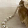 Gold Velvet Pearl Handcrafted Potli Bag/Wrist Bag, thumbnail 5 of 8