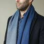 Men's 100% Pure Cashmere Ombre Scarf, thumbnail 2 of 12