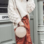 Personalised Round Bag Croc Leather, thumbnail 1 of 12