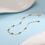 Emerald Green Cz Floating Bracelet Or Anklet, thumbnail 6 of 11