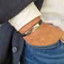 Mens Leather Bracelet With Gold And Silver Clasp, thumbnail 6 of 7