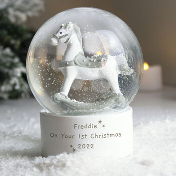 Personalised 1st Christmas Snow Globe, 2 of 2
