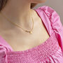 Asymmetric Pearl Bar Initial Necklace, thumbnail 3 of 10