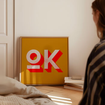 Ok Typography Poster, Typography Print, Trendy Art, 6 of 9