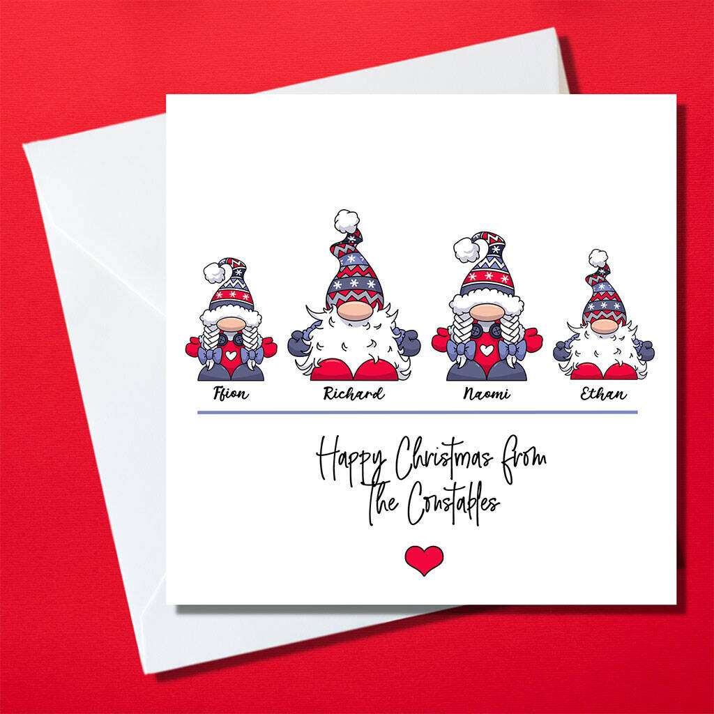 Personalised Gonk Family Christmas Cards, 1 of 3