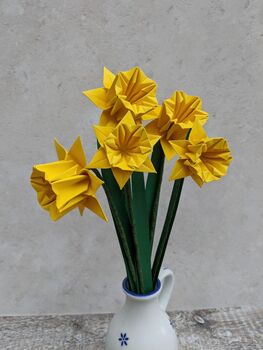 Origami Narcissus Daffodils Bouquet, Mother's Day Gift, 3 of 5
