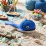 Handmade Felt Blue Whale Hanging Decoration, thumbnail 2 of 2