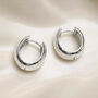 Sterling Silver Large Statement Huggies, thumbnail 8 of 10