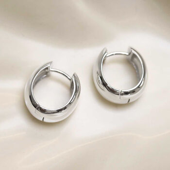 Sterling Silver Large Statement Huggies, 8 of 10