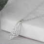 Fibromyalgia Butterfly Wing Necklace Sterling Silver, thumbnail 2 of 7