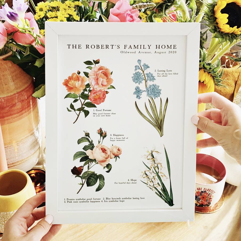 New Home Botanical Personalised Print, 1 of 5