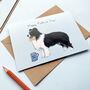 Border Collie Dog Father's Day Card, thumbnail 2 of 2