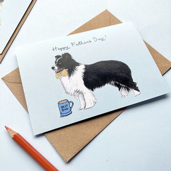 Border Collie Dog Father's Day Card, 2 of 2