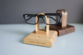 Luxury Oak Glasses Stand Display Holder Personalised, 5 of 6