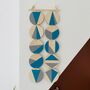 Teal And Grey Plywood Geometric Modern Wall Hanging Art, thumbnail 2 of 8