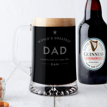 Worlds Greatest Dad Personalised Beer Tankard, 2 of 5