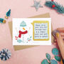 Personalised Snowman Scratch Card, thumbnail 4 of 9
