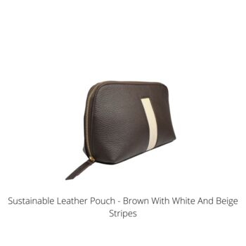 Sustainable Leather Pouches Trapezium, 5 of 6
