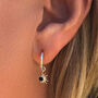Total Eclipse Gemstone Hoops Silver, thumbnail 4 of 8