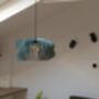 Misty Blue Wooden Pendant Light, thumbnail 2 of 7