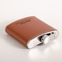 Personalised Wedding Leather Hip Flask, thumbnail 3 of 7