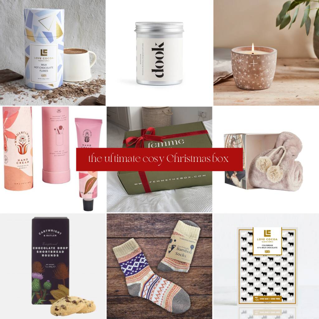 Premium 'Cosy Christmas' Lifestyle Gift Box By Femme The Box ...