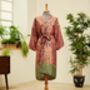 Vintage Pink Silk Blend Kimono Dressing Gown, thumbnail 3 of 4