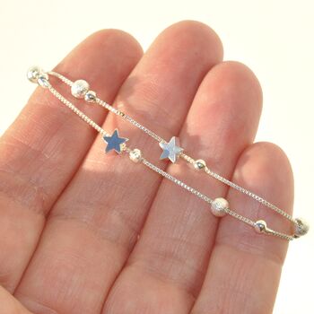 Silver Stars Bracelet Gift For Her, 2 of 3
