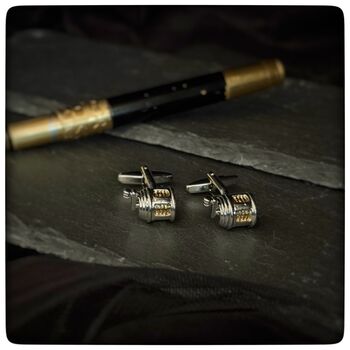 Personalised Fishing Reel Cufflinks, 4 of 10
