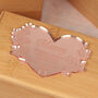 Floral Mirror Heart Wooden Bamboo Pet Ashes Casket, thumbnail 8 of 9