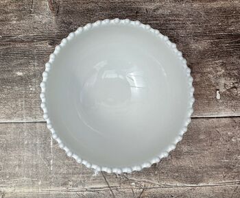 White Beaded Edge Bowl, 16cm, 2 of 3