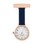 Rose Gold, Grey Roman Numeral Leather Fob Nurse Watch, thumbnail 3 of 3