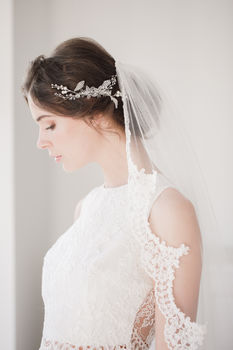 Full Floral Lace Edge Wedding Veil, 2 of 11