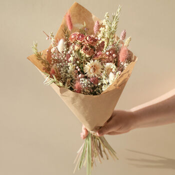 Luxury Vintage Pink Dried Flower Bouquet, 2 of 4