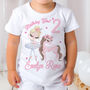 Girls Personalised Ballerina Theme Birthday T Shirt, thumbnail 1 of 4