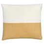 Festivity Wool Cushion Yellow Offwhite Square, thumbnail 2 of 5