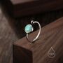 Aqua Green Opal Open Ring In Sterling Silver, thumbnail 1 of 10