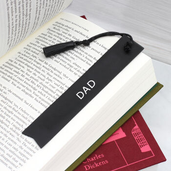 embossed personalised initial bookmark leather notonthehighstreet
