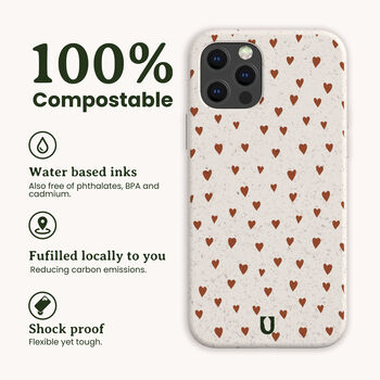 Red Hearts Eco Phone Case, 3 of 5