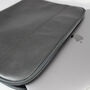 Black Leather Laptop Case With Gunmetal Zip, thumbnail 5 of 6