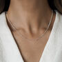 Dana Silver Sterling Satellite Chain Necklace, thumbnail 1 of 6