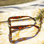 Chunky Bevelled Square Sunglasses In Matte Tortoise Shell, thumbnail 4 of 4