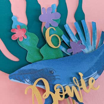 3D Blue Whale Under The Sea Cake Topper, 4 of 9