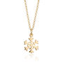 Gold Plated Sterling Silver Snowflake Necklace, thumbnail 2 of 5