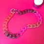 Chunky Multi Coloured Gold Acrylic Link Necklace, thumbnail 6 of 7