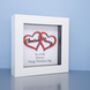 Personalised Valentine’s Day Gift Red Heart Names Small Frame, thumbnail 2 of 4