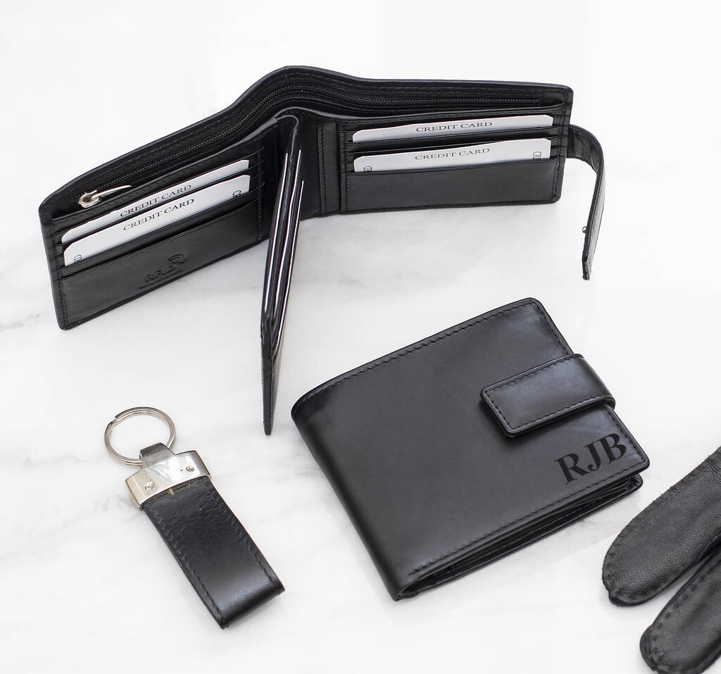 Personalised Leather Tri Fold Wallet With Rfid Gift, 1 of 12