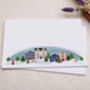 C6 Decorated Envelopes With Snowy Village Design, thumbnail 1 of 2