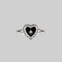 Black Enamel Heart Ring, thumbnail 2 of 5