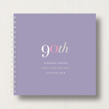 Personalised 90th Birthday Memory Book Or Album, 8 of 12